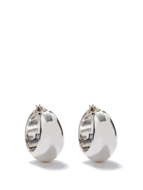 Jil Sander - Sterling Silver Hoop Earrings - Womens - Silver