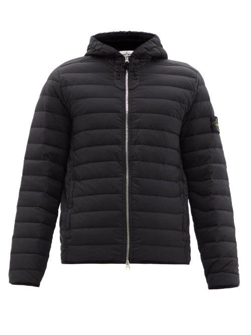 Matchesfashion.com Stone Island - Loom-woven Chambers Quilted-shell Down Jacket - Mens - Black