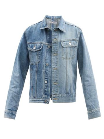 E.l.v. Denim - The Twin Two-tone Denim Jacket - Womens - Light Blue