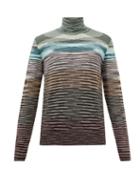 Missoni - High-neck Geometric-stripe Wool Sweater - Mens - Multi