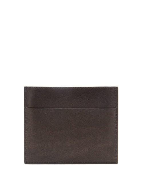 Matchesfashion.com Rick Owens - Logo-debossed Leather Cardholder - Mens - Black