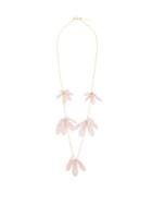 Matchesfashion.com Marni - Cotton-petal Beaded Necklace - Womens - Light Pink