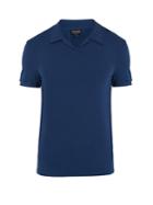 Giorgio Armani Cuban-collar Jersey Polo Shirt