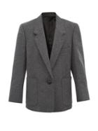 Matchesfashion.com Lemaire - Patch Pocket Wool Blend Blazer - Womens - Dark Grey