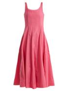 Matchesfashion.com Staud - Wells Cotton Blend Dress - Womens - Pink
