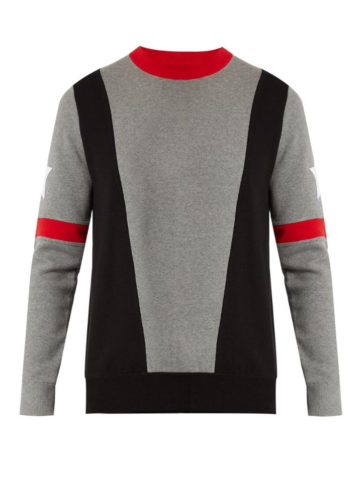 Givenchy Star-appliqu Contrast-panel Sweatshirt