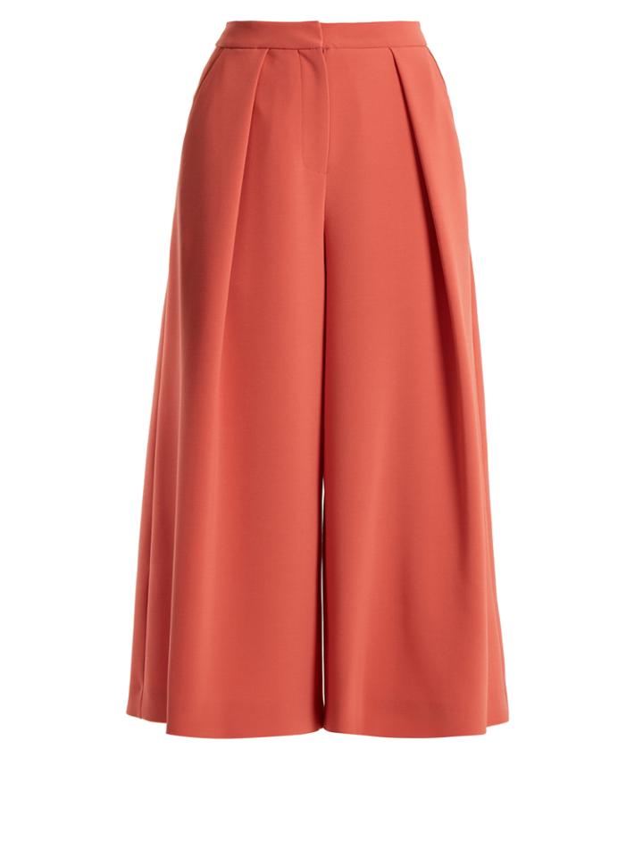 Roksanda Deven Wide-leg Cropped Cady Trousers
