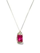 Matchesfashion.com Bleue Burnham - Rose Sapphire & Recycled-silver Pendant Necklace - Mens - Pink