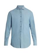 Brunello Cucinelli French-collar Cotton-denim Shirt