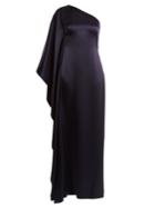 Osman Oleander One-shoulder Satin Gown