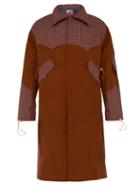 Matchesfashion.com Boramy Viguier - Checked Panel Cotton Blend Faille Raincoat - Mens - Camel