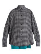 Matchesfashion.com Balenciaga - Double Layer Cotton Shirt - Mens - Grey