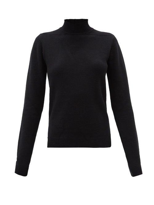 Matchesfashion.com Rick Owens - High-neck Cashmere-blend Sweater - Womens - Black