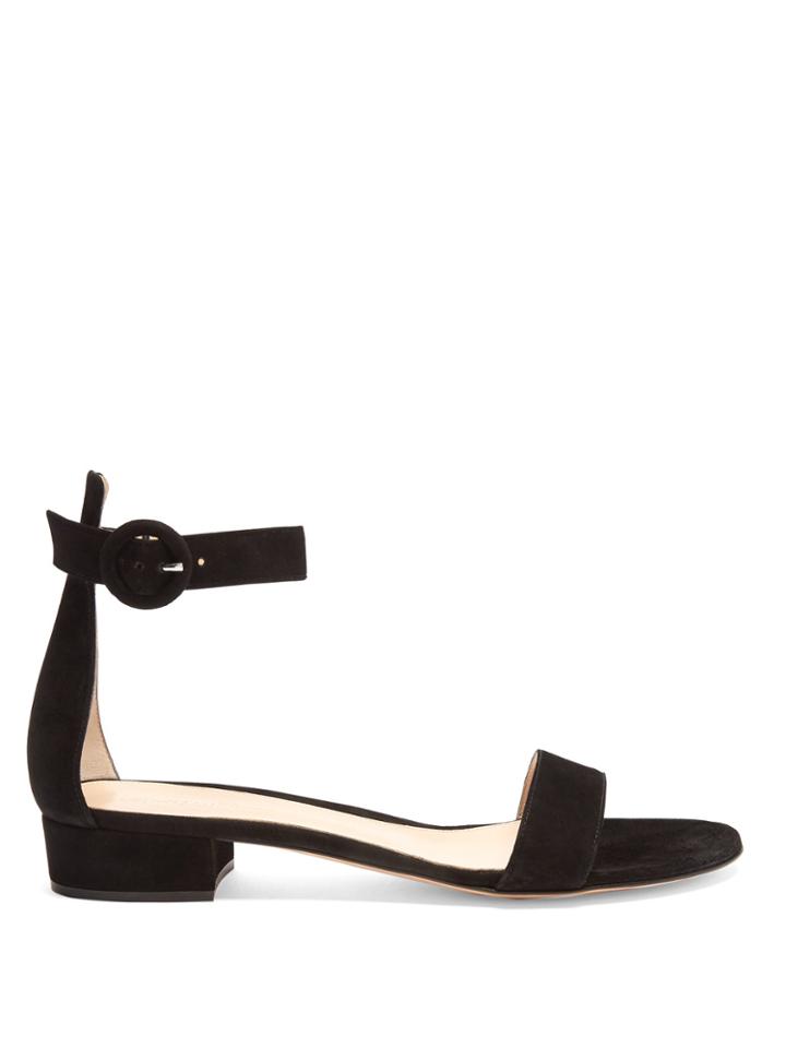 Gianvito Rossi Portofino 20 Block-heel Suede Sandals