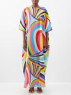 Pucci - Striped Cotton-gauze Kaftan Dress - Womens - Multi