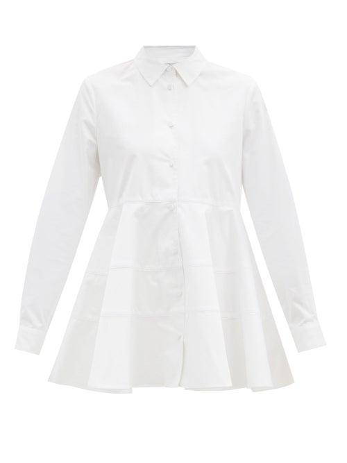 Matchesfashion.com Co - Cotton-sateen Peplum Shirt - Womens - White
