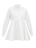 Matchesfashion.com Co - Cotton-sateen Peplum Shirt - Womens - White