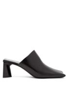 Matchesfashion.com Balenciaga - Square-toe Leather Mules - Womens - Black
