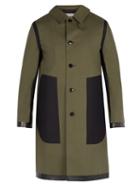 Matchesfashion.com Mackintosh - Contrast Panel Bonded Cotton Overcoat - Mens - Green
