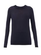 Matchesfashion.com Joseph - Cashair Longline Cashmere Sweater - Womens - Navy
