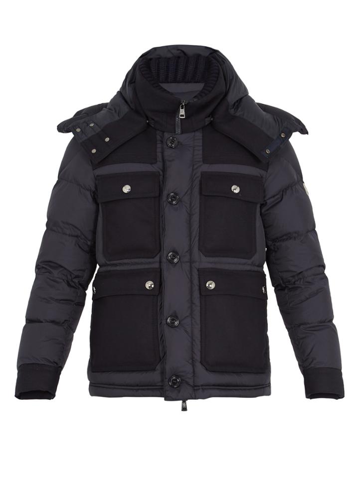 Moncler Rillieux Contrast-panel Down Coat