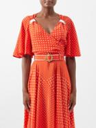 Zimmermann - Buttoned Polka-dot Crop Top - Womens - Red Print