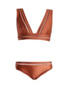 Matchesfashion.com Zimmermann - Corsair Ladder Lace Bikini - Womens - Pink