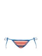 Matchesfashion.com Diane Von Furstenberg - Stripe Print Tie Side Bikini Briefs - Womens - Red Multi