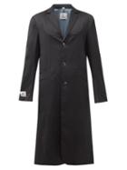 Boramy Viguier - Embroidered Wool-crepe Coat - Mens - Black