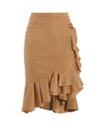 Givenchy Ruffled-trimmed Wool Skirt