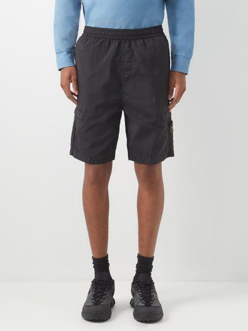 Stone Island - Nylon Shell Shorts - Mens - Black