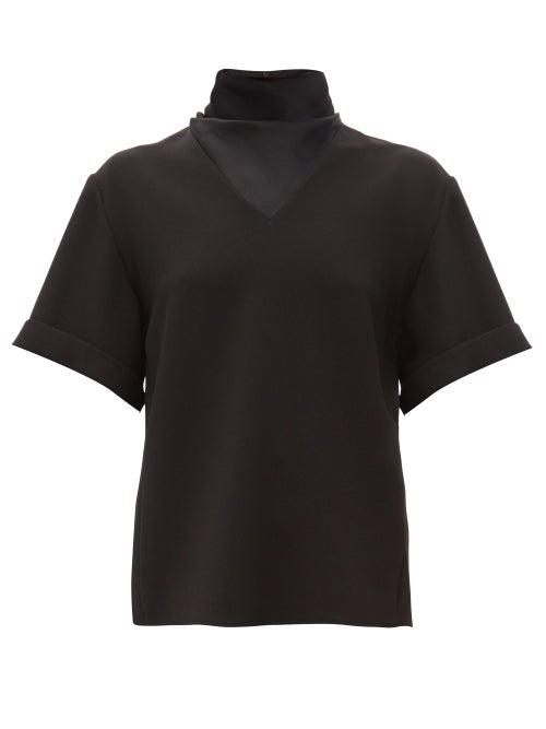 Matchesfashion.com Ellery - Hopper High Neck Crepe Top - Womens - Black