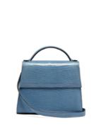 Matchesfashion.com Hunting Season - Mini Top Handle Lizard Skin Bag - Womens - Light Blue