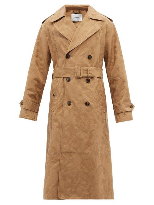 Erdem - Horatio Floral-jacquard Cotton Trench Coat - Mens - Beige