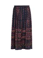 Vanessa Bruno Frederique Floral-print Pleated Crepe Skirt
