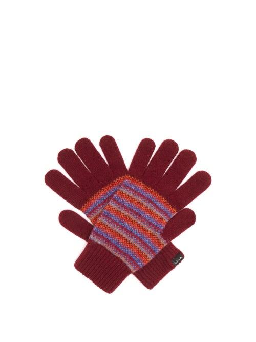 Matchesfashion.com Paul Smith - Signature-stripe Wool Gloves - Mens - Multi