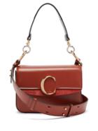Matchesfashion.com Chlo - The Chlo Leather And Suede Shoulder Bag - Womens - Rust