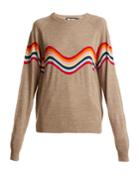House Of Holland Cut-out Wave-pattern Wool-blend Sweater