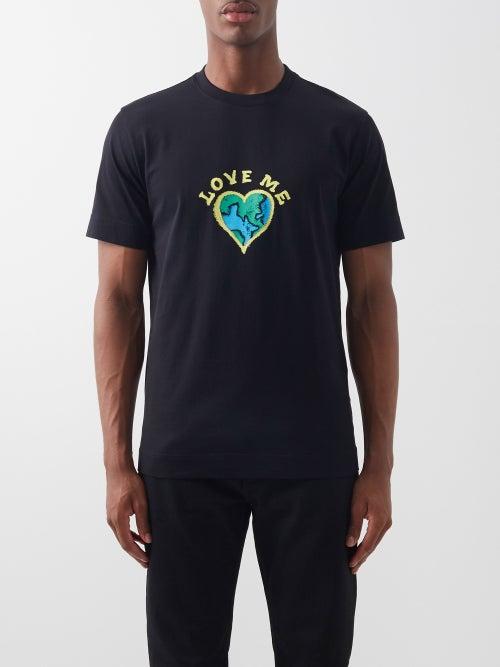 Givenchy - Love Me-logo Cotton-jersey T-shirt - Mens - Black