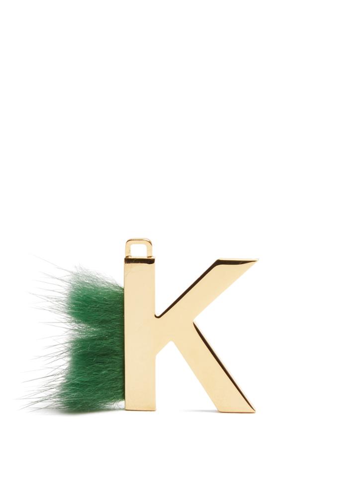Fendi Abclick Letter 'k' Key Charm