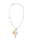 Matchesfashion.com Etro - Shell, Crystal And Faux Pearl Pendant Necklace - Womens - Blue