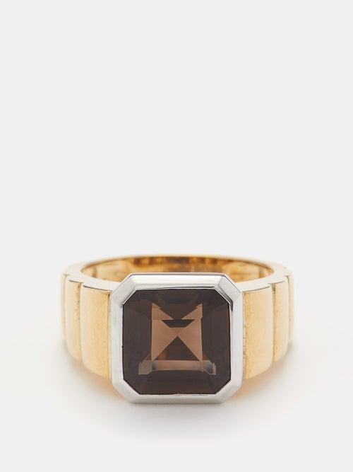 Yvonne Leon - Quartz & 9kt Gold Ring - Mens - Gold