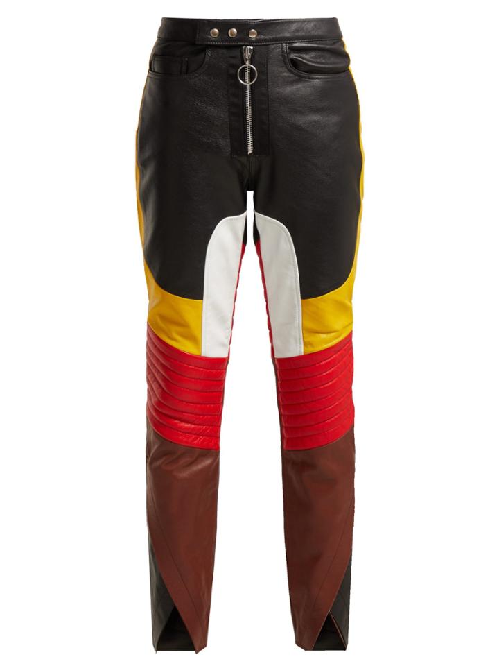 Marques'almeida Panelled Leather Biker Trousers