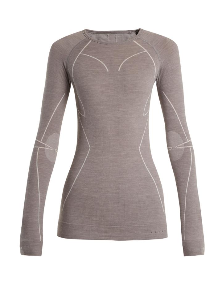 Falke Long-sleeved Wool-blend Performance T-shirt