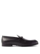 Tod's - Benson Logo-plaque Leather Loafers - Mens - Black