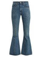 Matchesfashion.com Brock Collection - Belle Flared Cropped Jeans - Womens - Blue