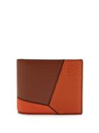 Matchesfashion.com Loewe - Puzzle Grained Leather Bi Fold Wallet - Mens - Orange Multi