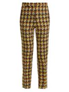 Rochas Geometric-print Wool-blend Trousers