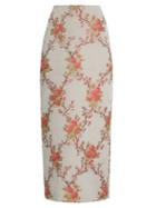 Brock Collection Snow Blossom-jacquard Pencil Skirt