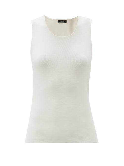 Matchesfashion.com Joseph - Scoop-neck Silk-blend Tank Top - Womens - Ivory
